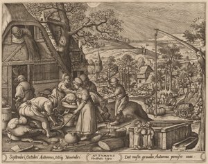 秋 作： Pieter van der Heyden after Hans Bol