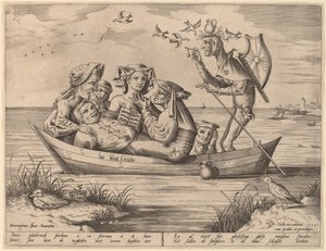 Die Blau Schuyte (愚か者の船) 作： Pieter van der Heyden after Hieronymus Bosch
