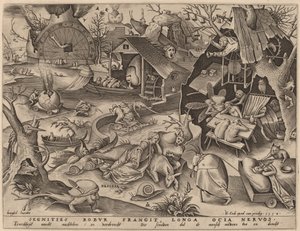 怠惰 作： Pieter van der Heyden after Pieter Bruegel the Elder