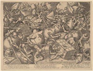 Moneybags と Strongboxes の戦い 作： Pieter van der Heyden after Pieter Bruegel the Elder