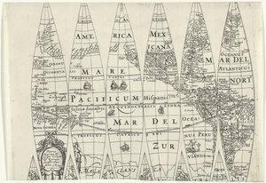 北半球の一部の地球セグメント 作： Pieter van der Keere