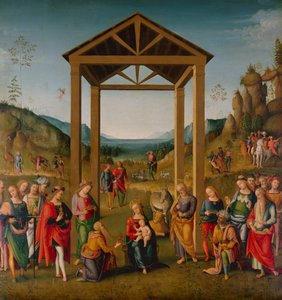 マギの崇拝」（油彩・キャンバス 作： Pietro (workshop of) Perugino