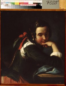 イタリアの女優の肖像画 作： Pietro Antonio Rotari