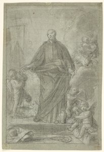 プッチに囲まれたティエネの聖カジェタン (?) 作： Pietro Antonio de Pietri