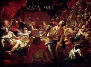 ベルシャザーの饗宴、17世紀または18世紀初頭 作： Pietro Dandini