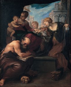 聖カタリナの神秘的な結婚、1595-1599 作： Pietro Faccini