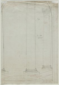 柱の建築図面 (裏面) 作： Pietro Fancelli