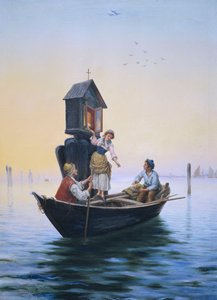 ヴェネツィアの神社に出席し、 作： Pietro Gabrini