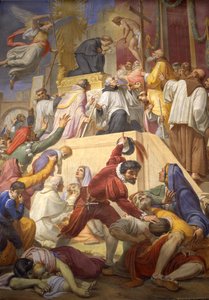 1856-69年のコルドバの疫病期におけるトレンティーノの聖ニコラスの奇跡 作： Pietro Gagliardi