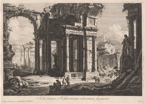古代のヤブカ、および隣接する建物の断片 作： Pietro Gaspari