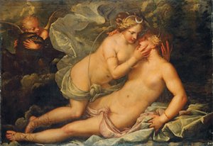 ダイアナとニンフカリストを装った木星 作： Pietro Liberi