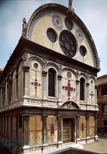 ピエトロ・ロンバルド（1435-1515）によるサンタ・マリア・デイ・ミラコリ教会のファサード 1481-1489年 イタリア・ヴェネツィア