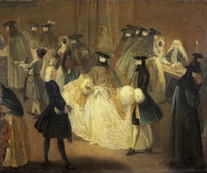 カジノ ホワイエ、18世紀後半。 作： Pietro, Longhi
