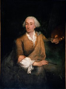 画家フランチェスコ・グアルディ（1712-1793）の52歳の時の肖像 ピエトロ・ロンギ（1702-1785）の絵画 1764年 Sun.132x100 cm ヴェネツィア、カ・レッツォーニコ、n. 761 作： Pietro Longhi
