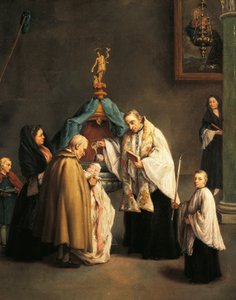 ピエトロ・ロンギ（1701-1785）の「洗礼」。 作： Pietro Longhi