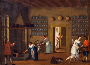 ピエトロ・ロンギの学校」より「別荘の台所 作： Pietro Longhi