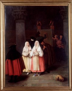 コスモラマ、透視図の展示（絵画 作： Pietro Longhi