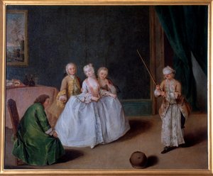 壺の遊戯（絵画、1760年頃 作： Pietro Longhi