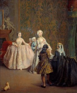 プレゼンテーション ピエトロ・ロンギ（1702-1785）の絵画 18世紀 日0.64×0.5m 作： Pietro Longhi