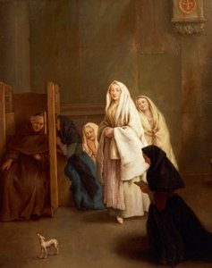 7つの秘跡ピエトロ・ロンギ（1701-1785）作、油彩・カンヴァス、61x50cm、1755-57年以前。 作： Pietro Longhi