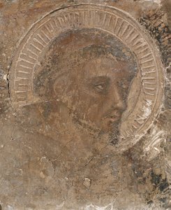 フランシスコ会の頭、1319-47。 作： Pietro Lorenzetti