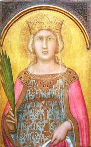 アレクサンドリアの聖カタリナ、1342年の直後。 作： Pietro Lorenzetti