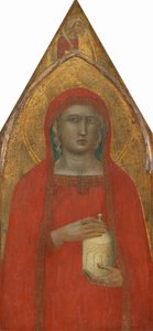 天使を抱く聖マグダラのマリア [左パネル]、おそらく 1340 年。 作： Pietro Lorenzetti