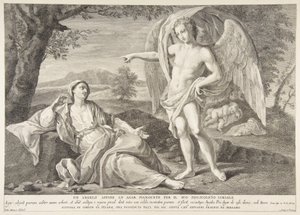 ハガルに現れる天使、1727-72年。 作： Pietro Monaco