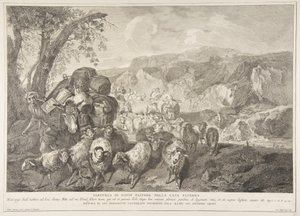 羊飼いのダビデの父の家からの出発 Partenza di David pastore..., 1743-63. 作： Pietro Monaco