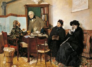 ピエトロ・パジェッタ（1845～1911）作『公証人にて 作： Pietro Pajetta