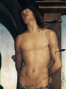 聖セバスチャンのディテール（絵画 作： Pietro Perugino