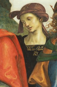 ジェレミア、預言者とシビレを持つ聖父からのディテール 作： Pietro Perugino