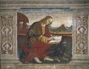 聖ヨハネ・エヴァンゲリスト（フレスコ画 作： Pietro Perugino