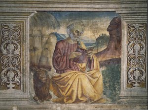 聖マルコ（フレスコ画 作： Pietro Perugino