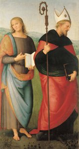 聖人伝道者ヨハネとオーガスティン、1502-1512 作： Pietro Perugino
