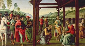 賢者の礼拝（94949も参照） 作： Pietro Perugino
