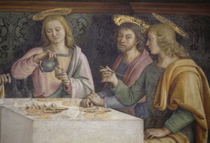 最後の晩餐」（詳細 作： Pietro Perugino