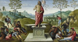 復活、1496-1500 作： Pietro Perugino
