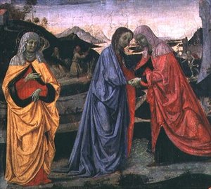 来訪」（パネルにテンペラ 作： Pietro Perugino