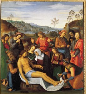 墓、あるいは "キリストの埋葬" 作： Pietro Perugino