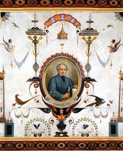 ロレンツォ・バルトリーニ（1777-1850）の肖像、シンダコ礼拝堂の天井からのディテール 作： Pietro Pezzati