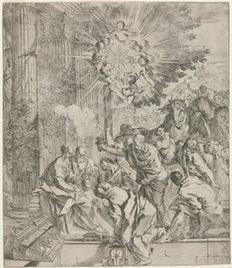 賢者の礼拝、1636-1638。 作： Pietro Testa