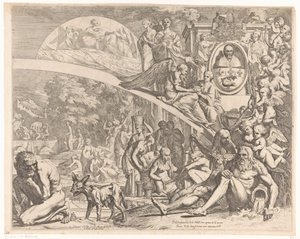 Allegorie ter ere van paus Innocent X 作： Pietro Testa