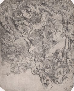 金星の庭、左上隅の証拠印象 1631-37。 作： Pietro Testa