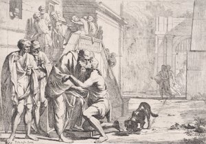 シリーズからの放蕩息子、息子を抱きしめる父親の帰還...、ca. 1645年。