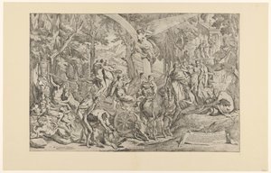 Triomf van de schilderkunst op de Parnassus 愛情を表現する/お辞儀をする/パルナッソスに勝利を収める (オブジェクトの称号) 作： Pietro Testa