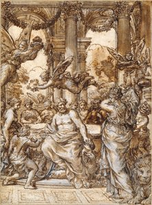 神々の会議の前のキュベレ 作： Pietro da Cortona