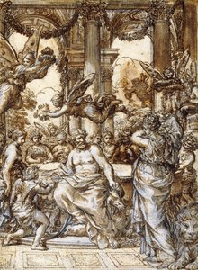 神の評議会の前のシベル 作： Pietro da Cortona