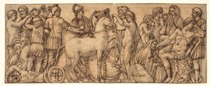 ローマの石棺のフリーズ(?) 作： Pietro da Cortona