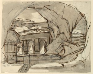 ステージデザイン、グロット 作： Pietro di Gottardo Gonzaga